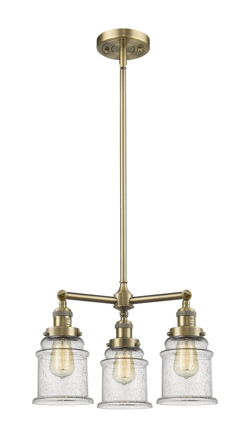 Innovations Franklin Restoration 207-AB-G184 Chandelier Light - Antique Brass