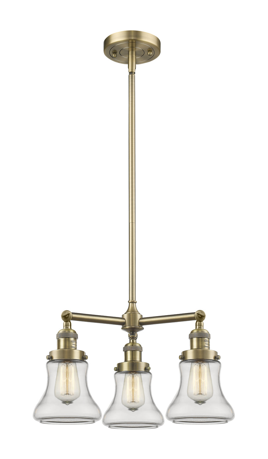 Innovations Franklin Restoration 207-AB-G192 Chandelier Light - Antique Brass