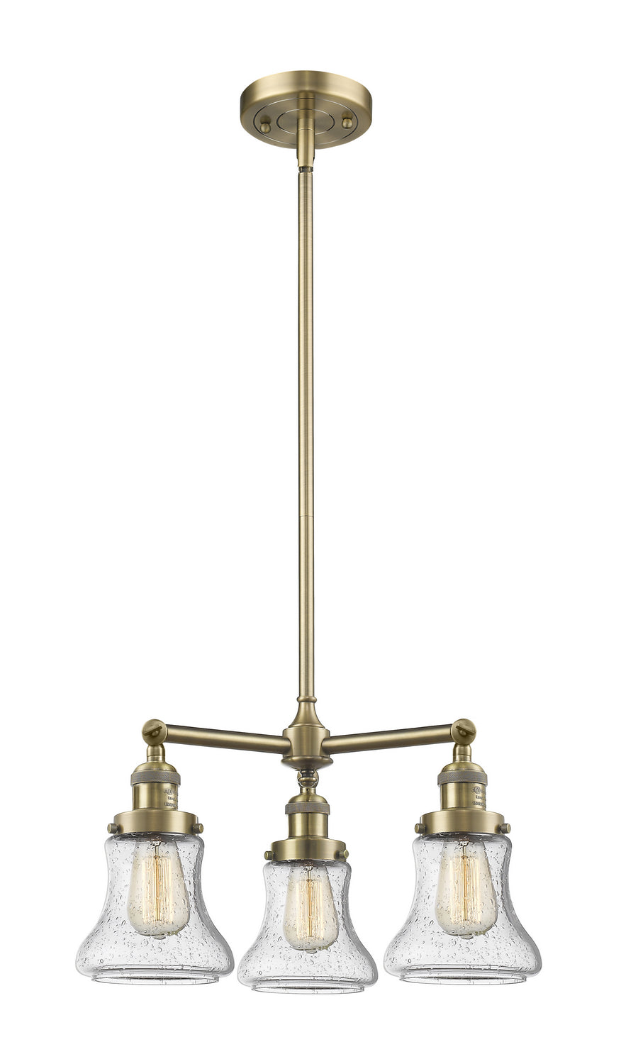 Innovations Franklin Restoration 207-AB-G194 Chandelier Light - Antique Brass