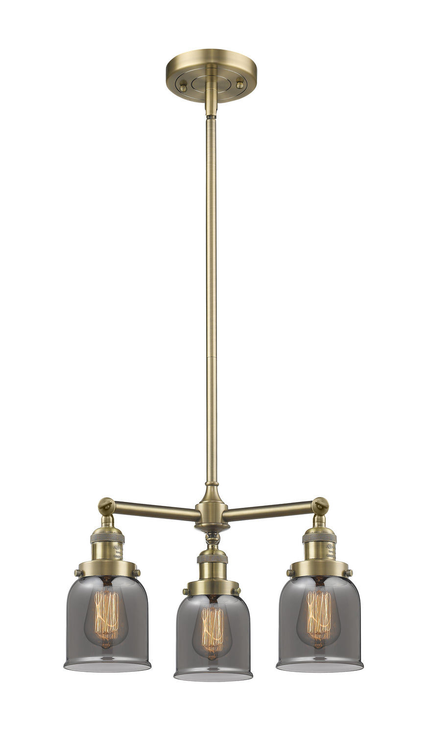 Innovations Franklin Restoration 207-AB-G53-LED Chandelier Light - Antique Brass
