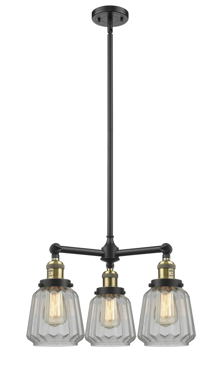 Innovations Franklin Restoration 207-BAB-G142 Chandelier Light - Black Antique Brass