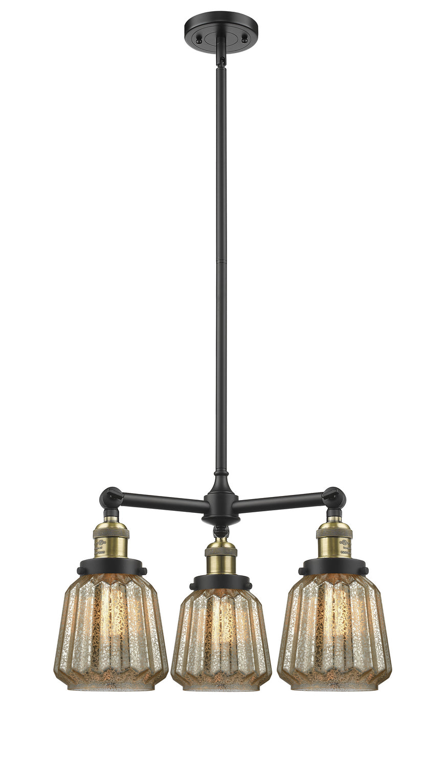 Innovations Franklin Restoration 207-BAB-G146 Chandelier Light - Black Antique Brass