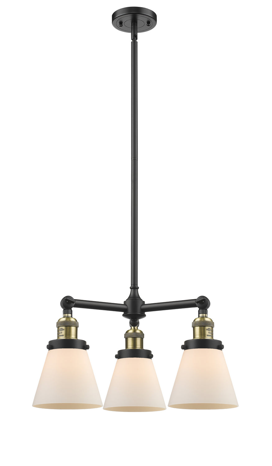 Innovations Franklin Restoration 207-BAB-G61 Chandelier Light - Black Antique Brass