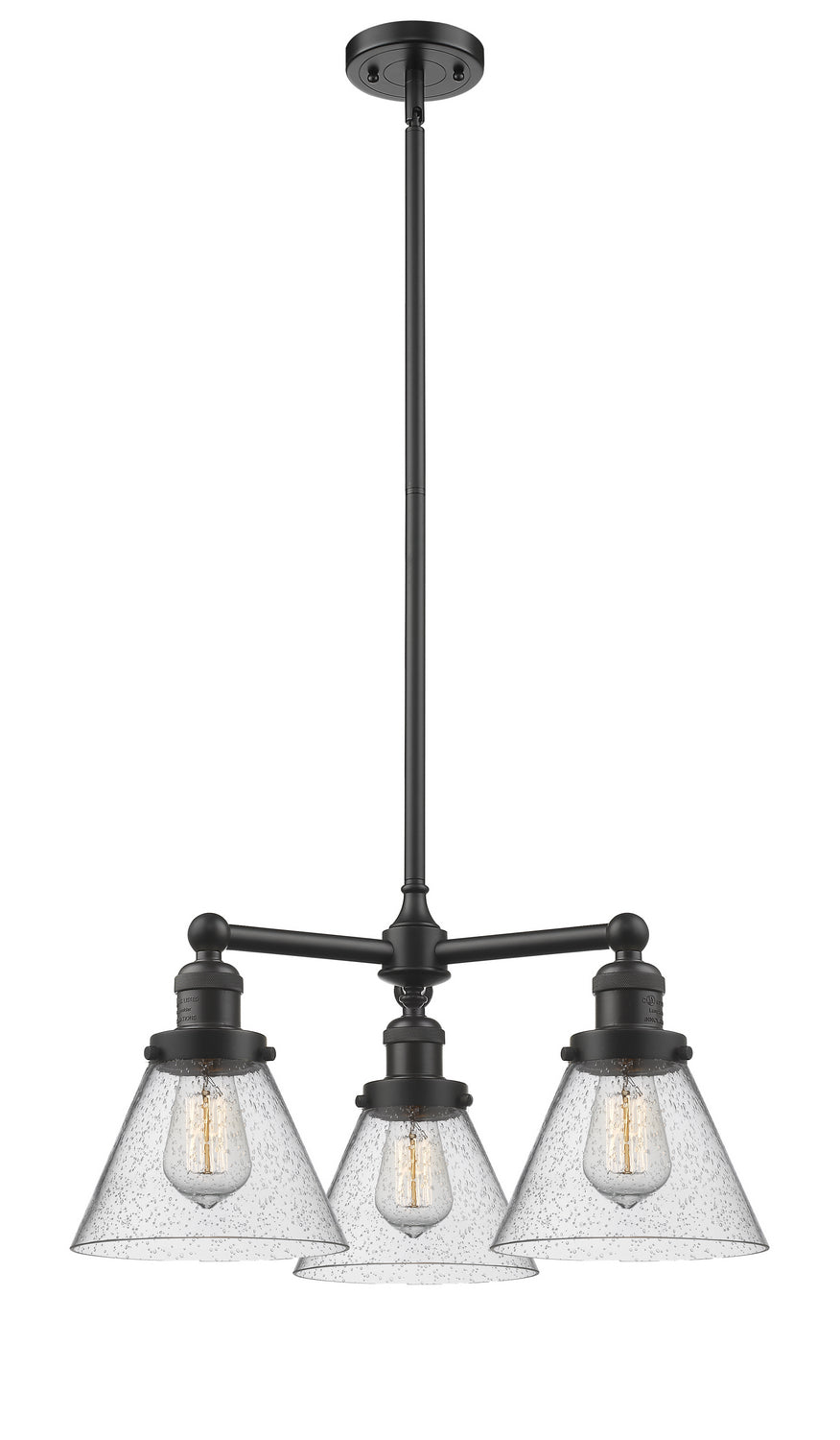 Innovations Franklin Restoration 207-OB-G44-LED Chandelier Light - Oil Rubbed Bronze