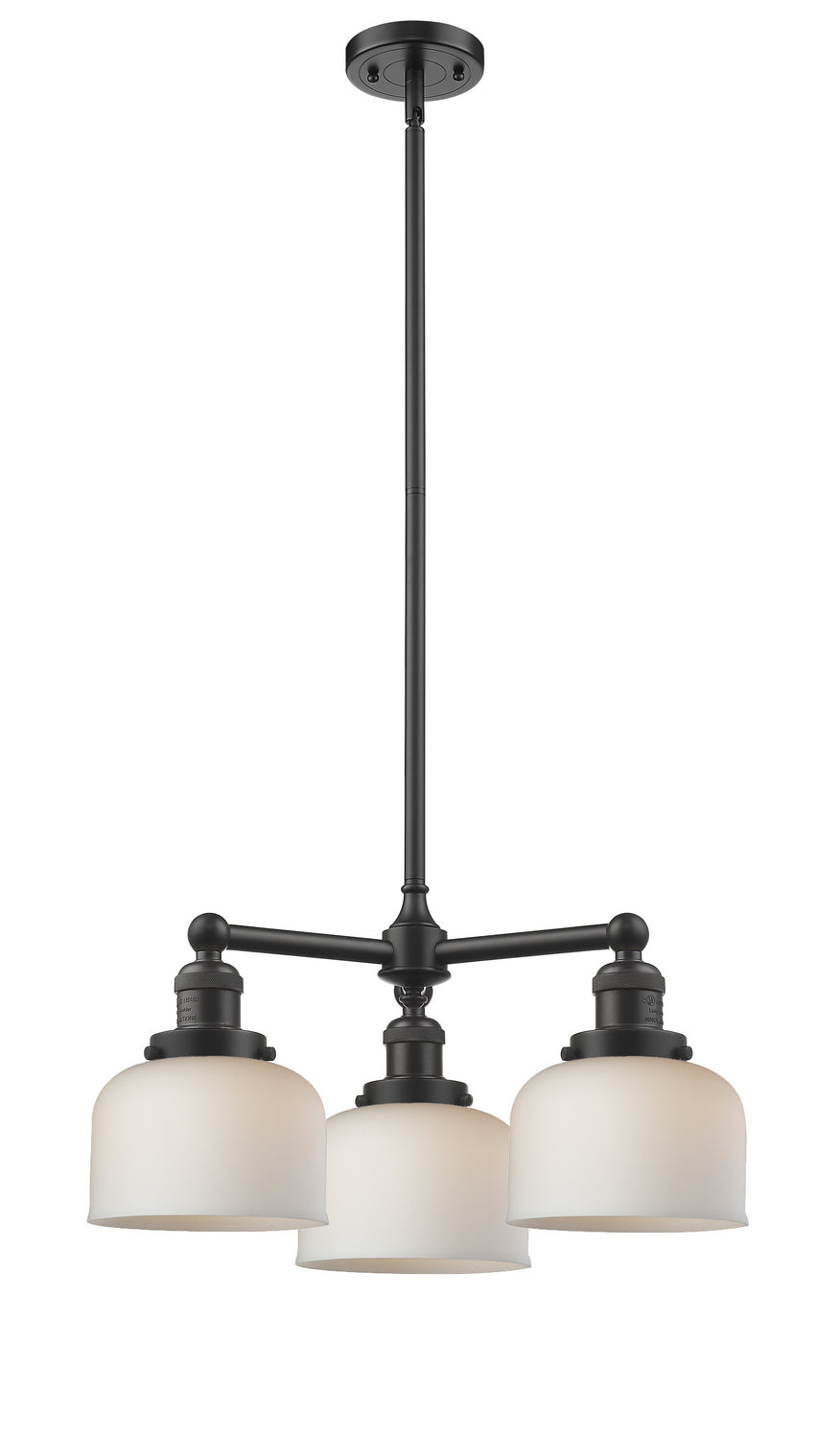 Innovations Franklin Restoration 207-OB-G71-LED Chandelier Light - Oil Rubbed Bronze