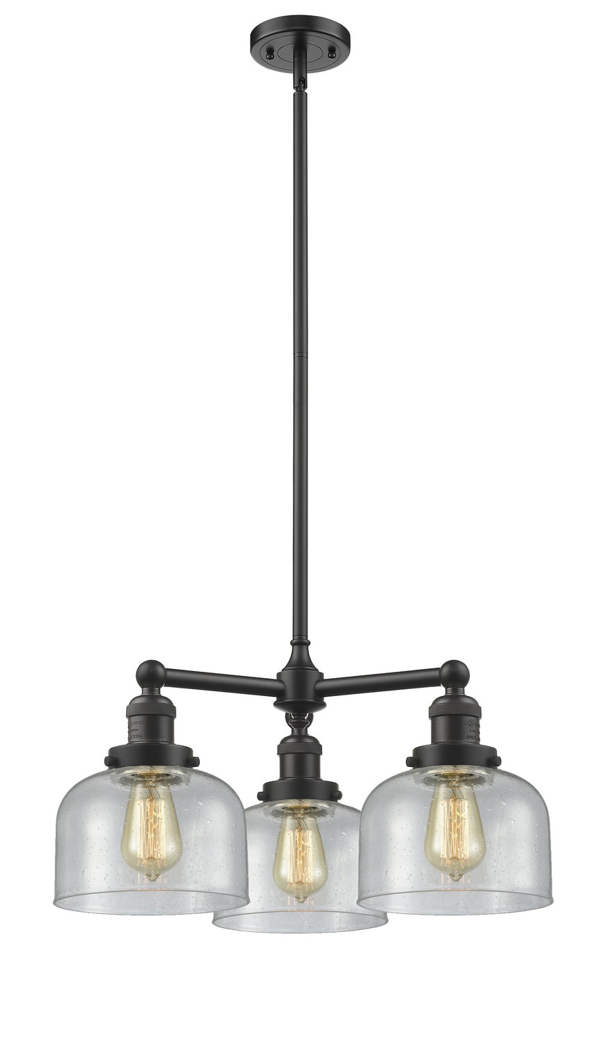 Innovations Franklin Restoration 207-OB-G74-LED Chandelier Light - Oil Rubbed Bronze