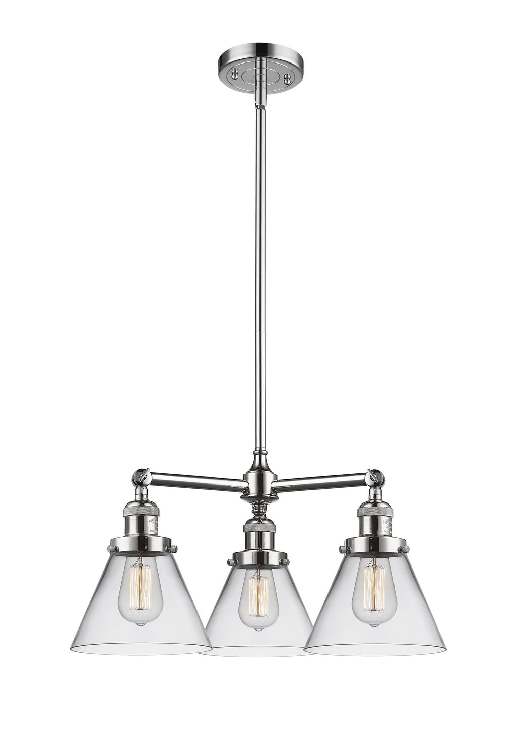 Innovations Franklin Restoration 207-PC-G42 Chandelier Light - Polished Chrome