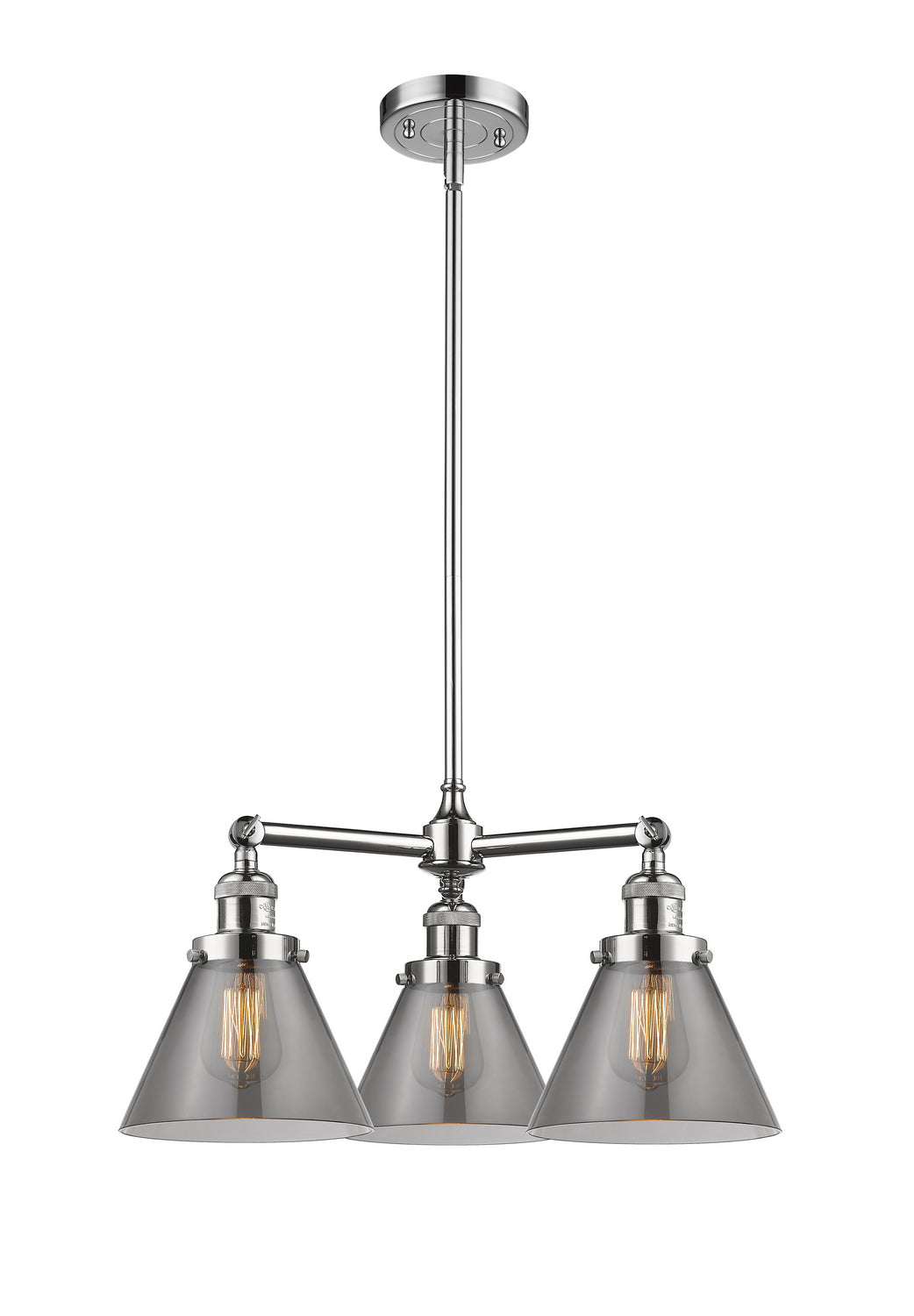 Innovations Franklin Restoration 207-PC-G43 Chandelier Light - Polished Chrome