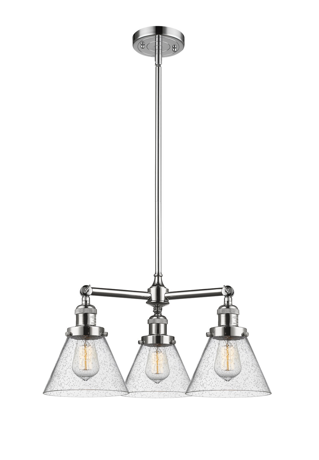 Innovations Franklin Restoration 207-PC-G44 Chandelier Light - Polished Chrome