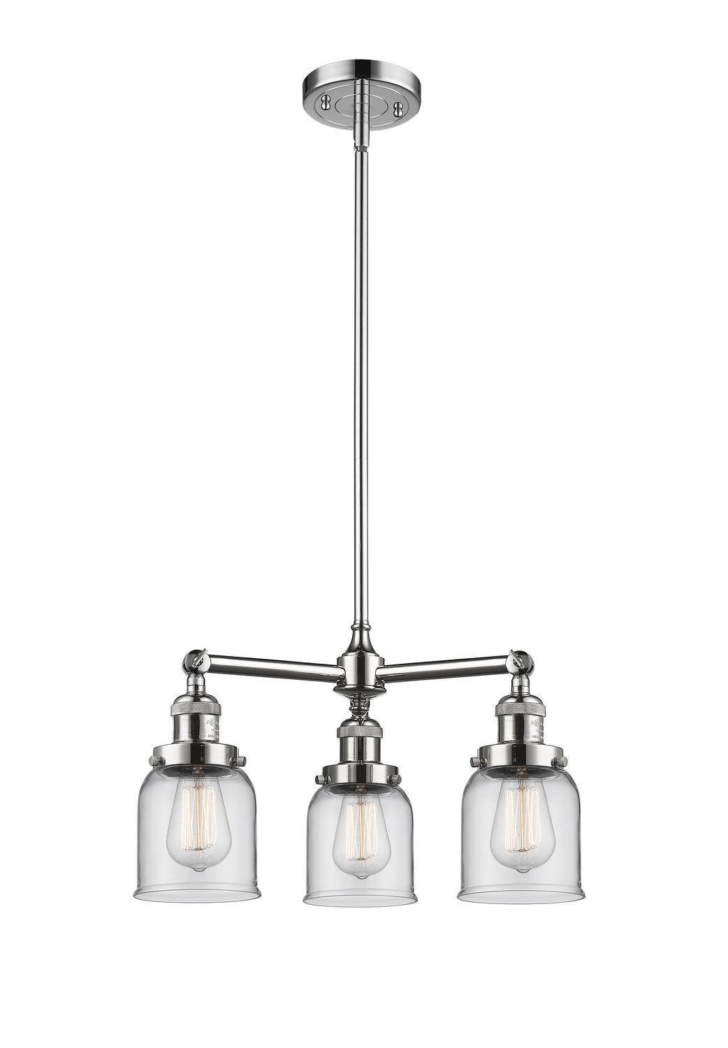 Innovations Franklin Restoration 207-PC-G52 Chandelier Light - Polished Chrome