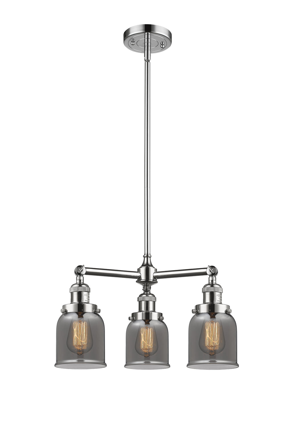 Innovations Franklin Restoration 207-PC-G53 Chandelier Light - Polished Chrome