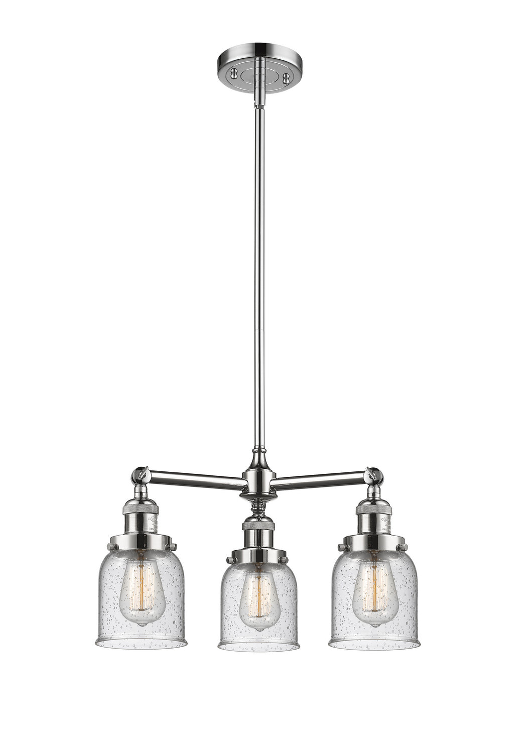 Innovations Franklin Restoration 207-PC-G54 Chandelier Light - Polished Chrome