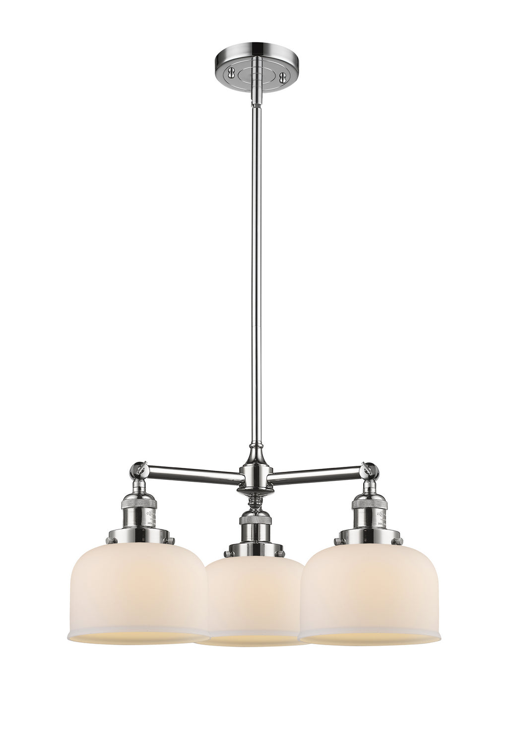 Innovations Franklin Restoration 207-PC-G71 Chandelier Light - Polished Chrome