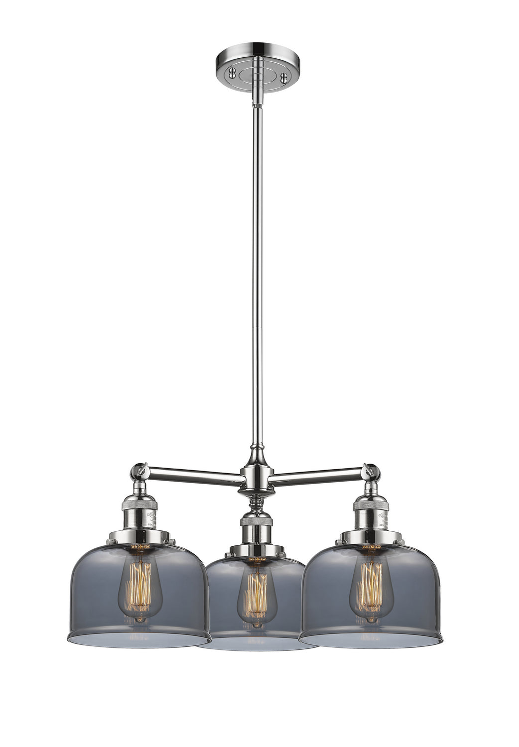 Innovations Franklin Restoration 207-PC-G73 Chandelier Light - Polished Chrome