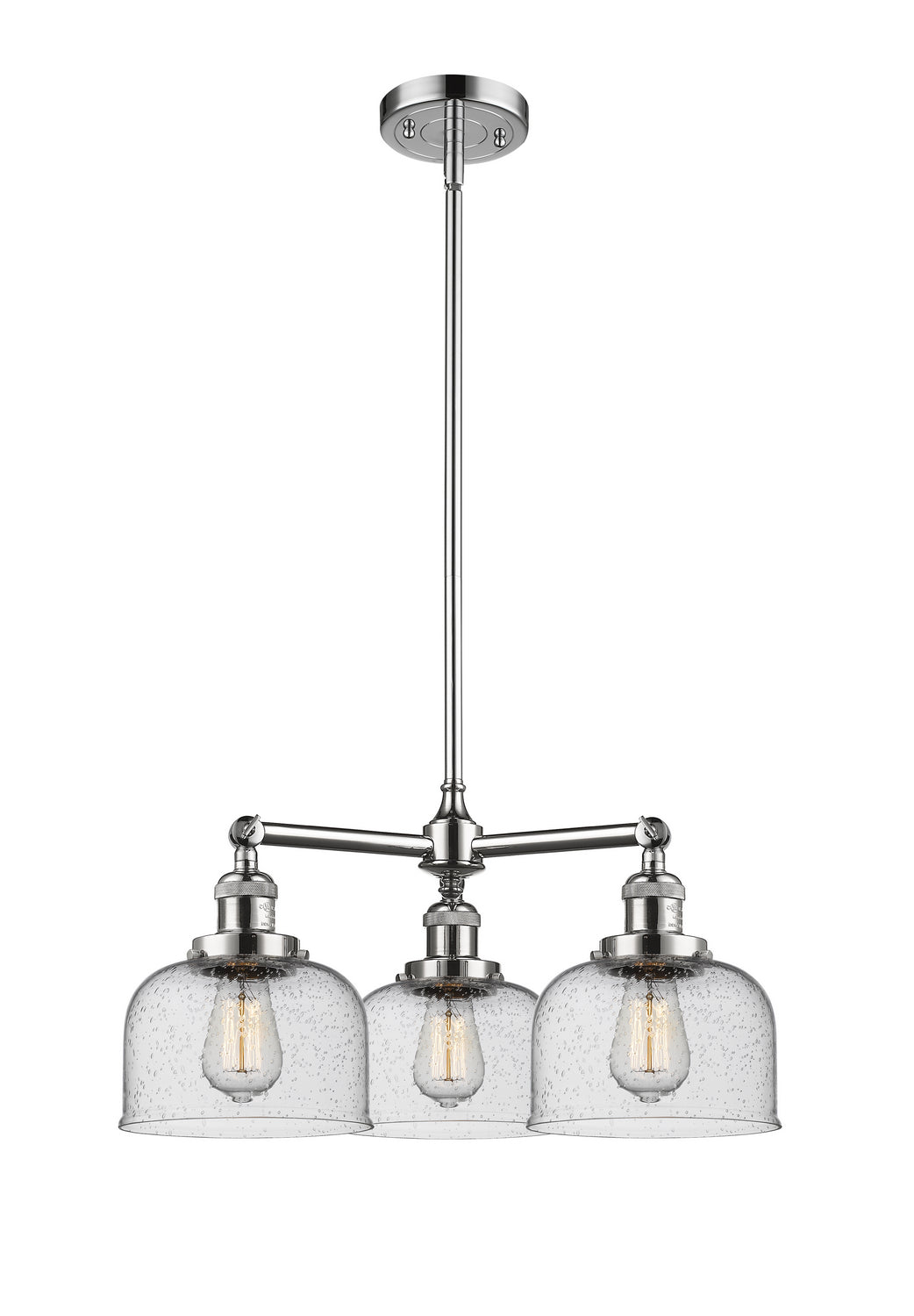 Innovations Franklin Restoration 207-PC-G74-LED Chandelier Light - Polished Chrome