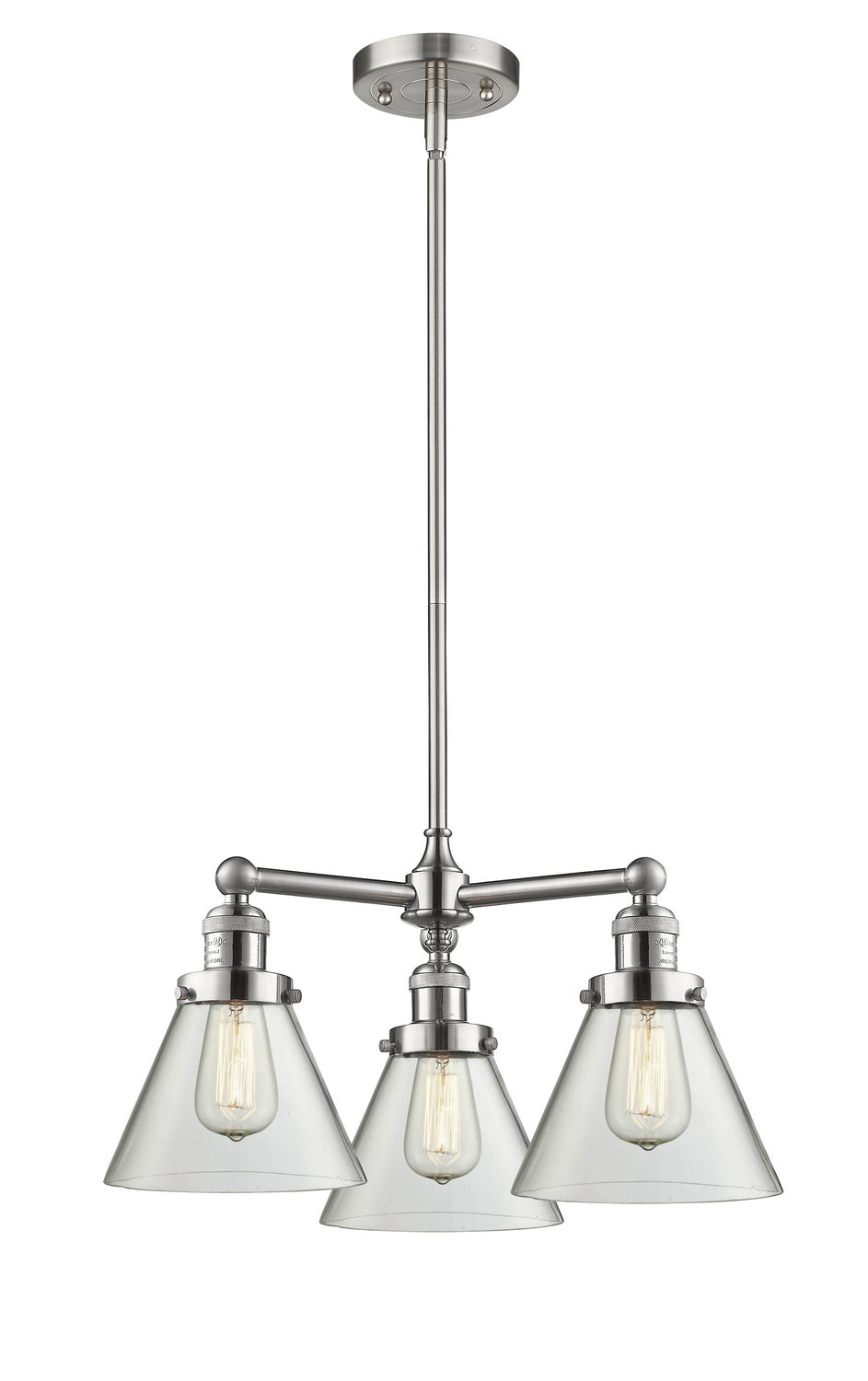 Innovations Franklin Restoration 207-SN-G42-LED Chandelier Light - Brushed Satin Nickel