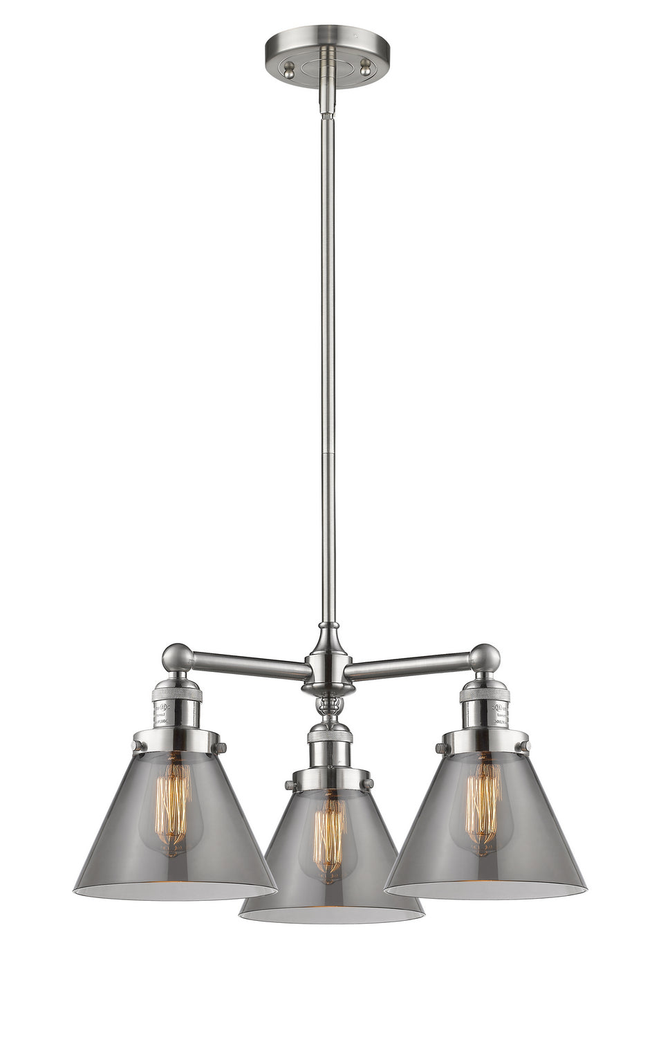 Innovations Franklin Restoration 207-SN-G43-LED Chandelier Light - Brushed Satin Nickel