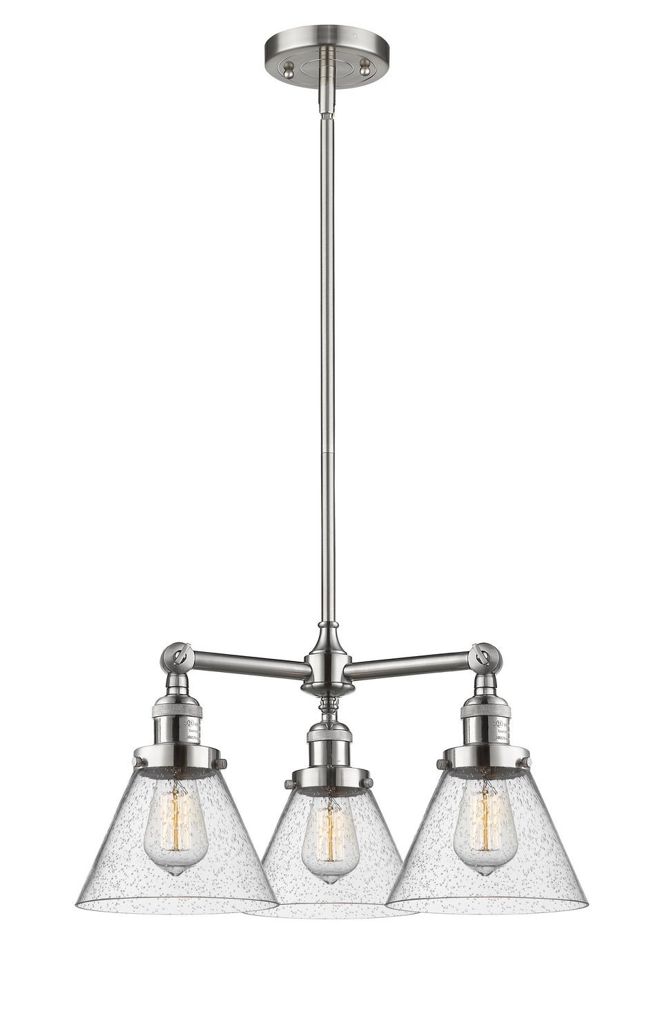 Innovations Franklin Restoration 207-SN-G44 Chandelier Light - Brushed Satin Nickel