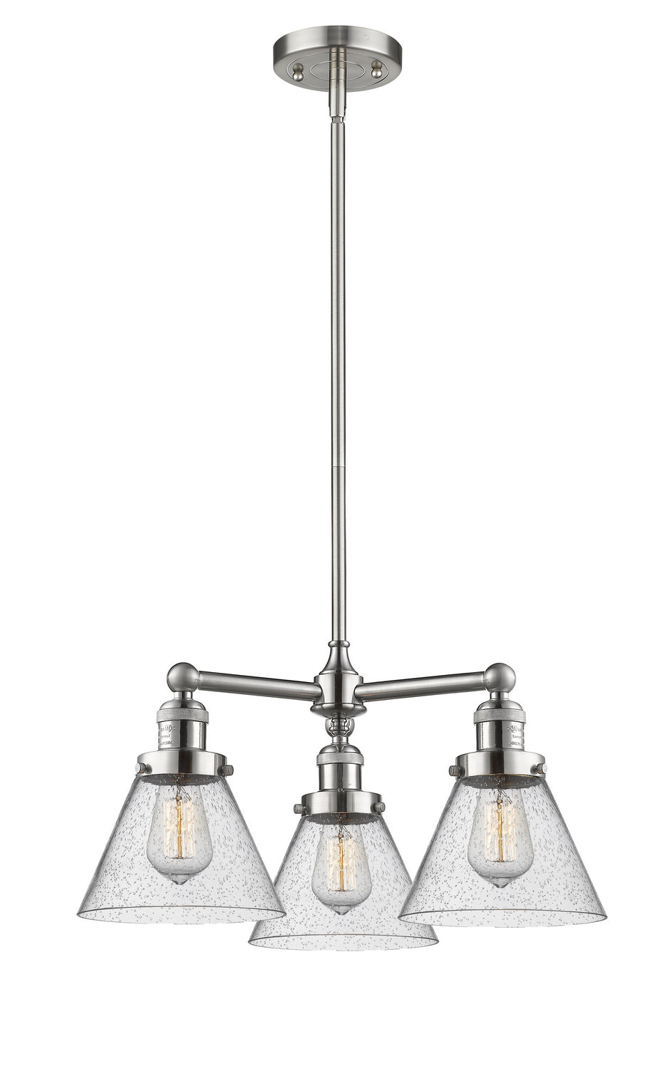 Innovations Franklin Restoration 207-SN-G44-LED Chandelier Light - Brushed Satin Nickel
