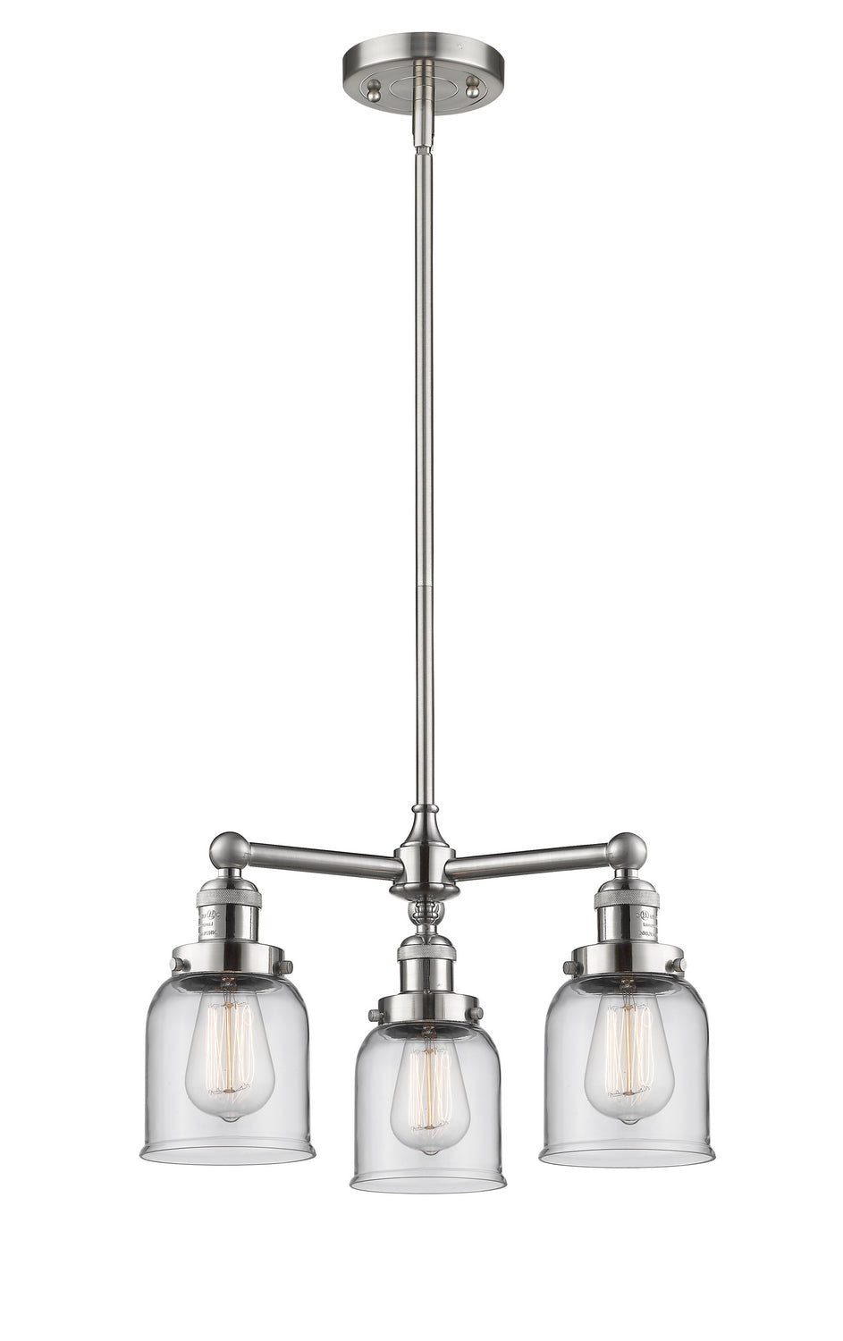 Innovations Franklin Restoration 207-SN-G52-LED Chandelier Light - Brushed Satin Nickel