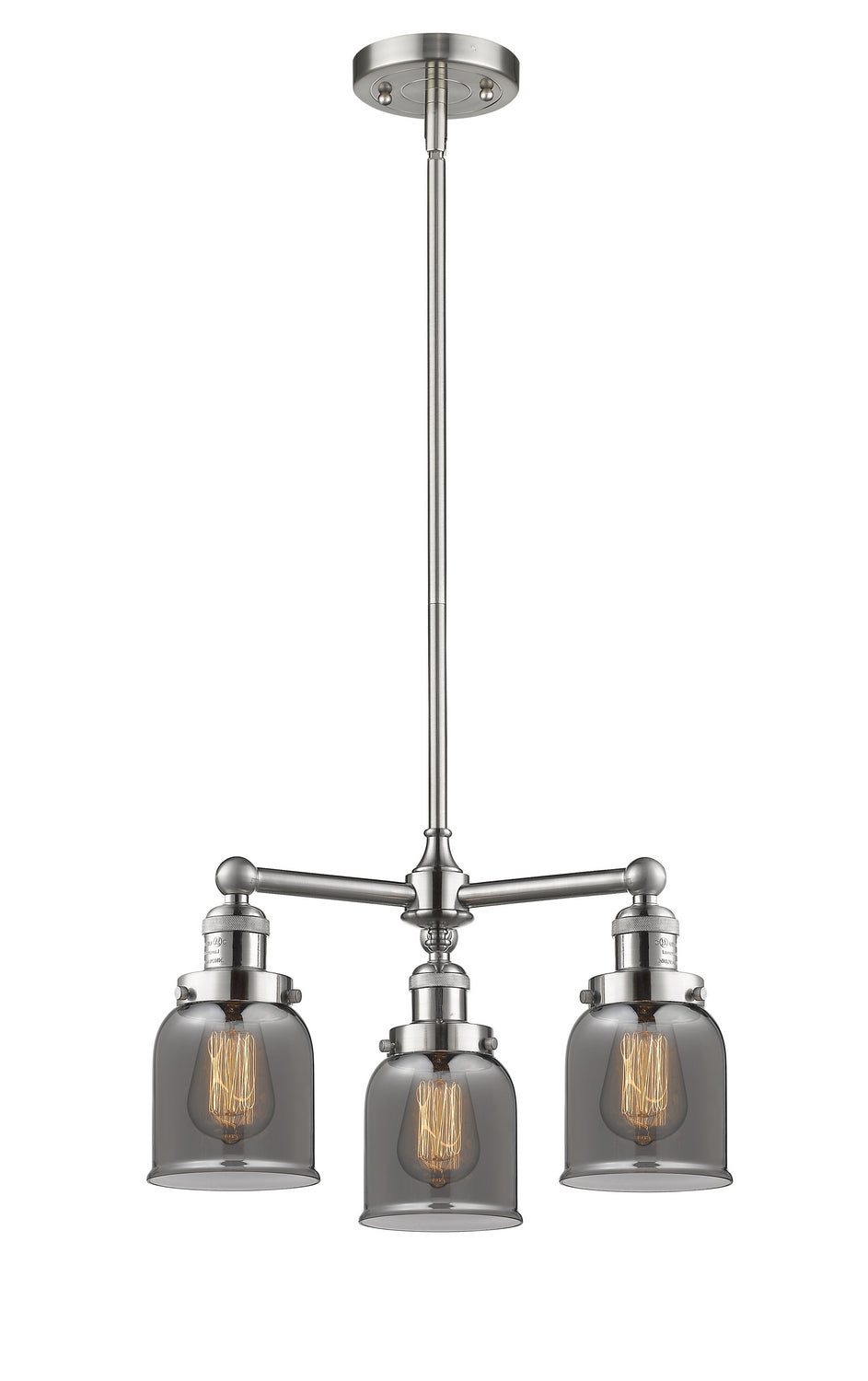 Innovations Franklin Restoration 207-SN-G53-LED Chandelier Light - Brushed Satin Nickel