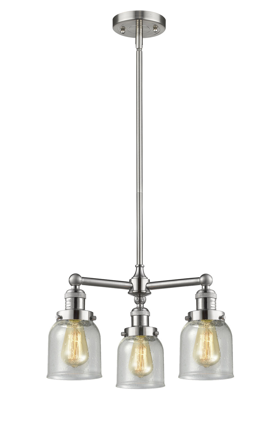 Innovations Franklin Restoration 207-SN-G54-LED Chandelier Light - Brushed Satin Nickel