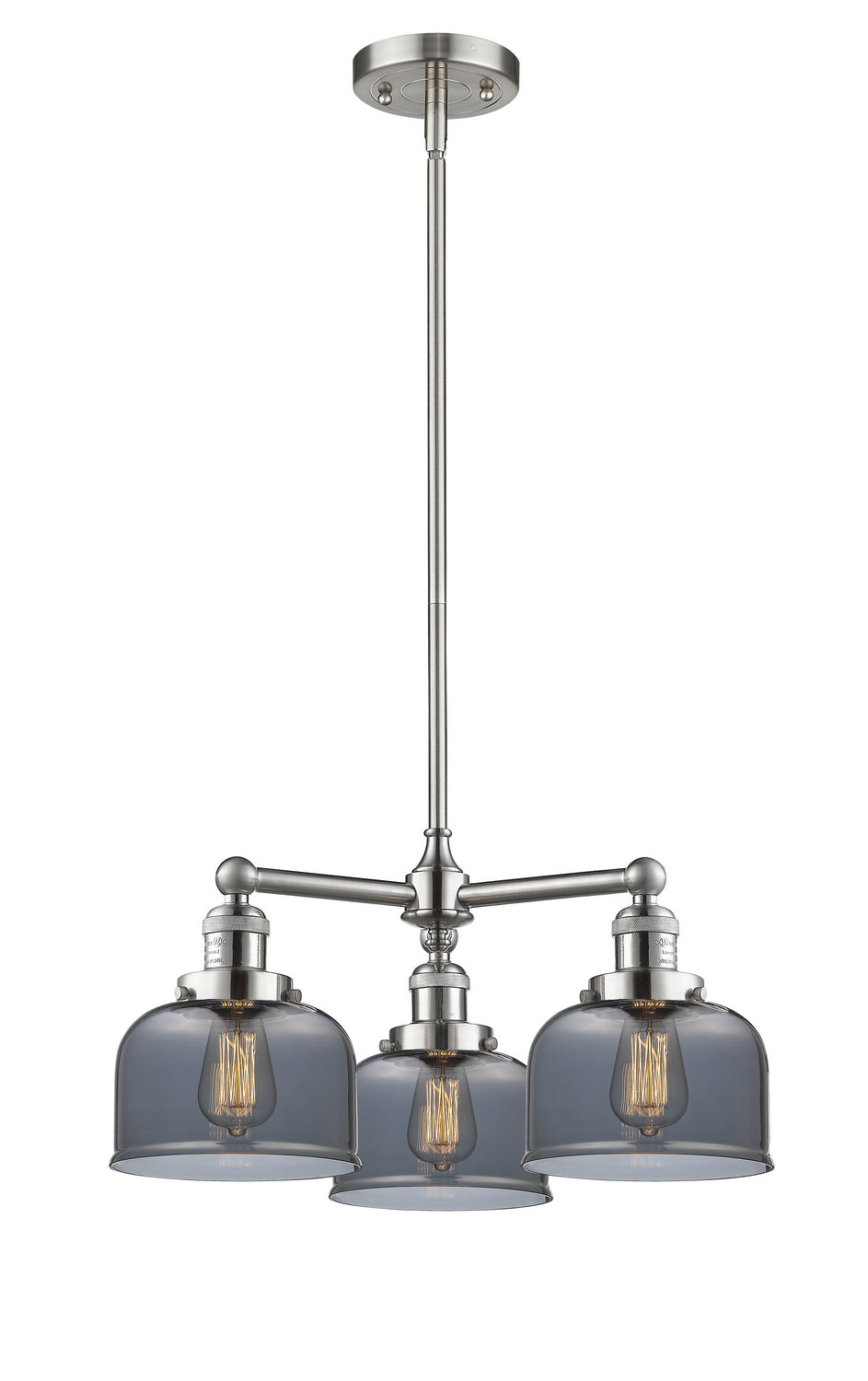 Innovations Franklin Restoration 207-SN-G73-LED Chandelier Light - Brushed Satin Nickel