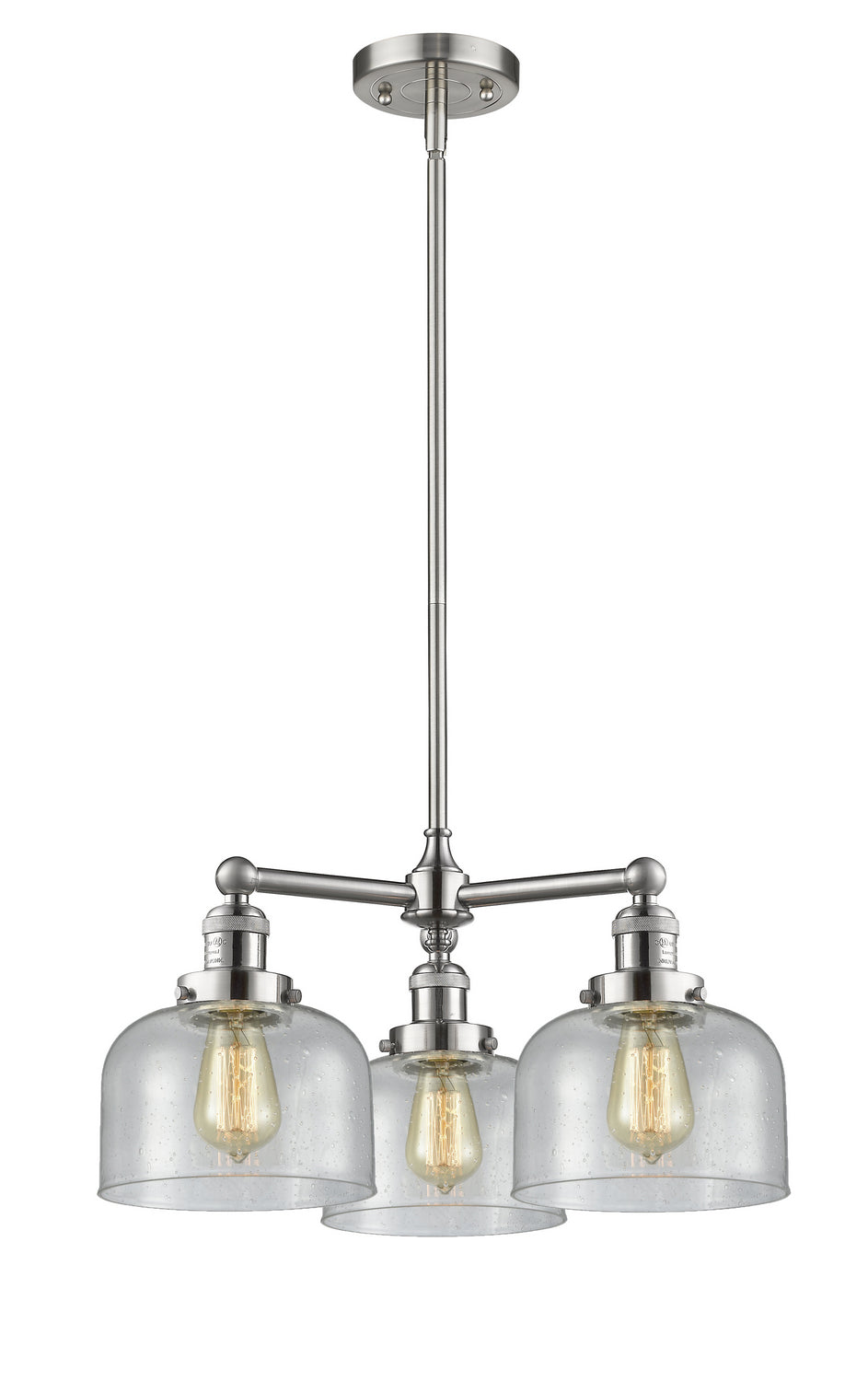 Innovations Franklin Restoration 207-SN-G74-LED Chandelier Light - Brushed Satin Nickel