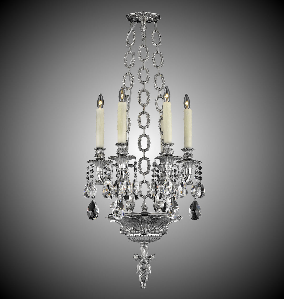 American Brass & Crystal Blairsden CH9006-O-08G-PI Chandelier Light - Silver