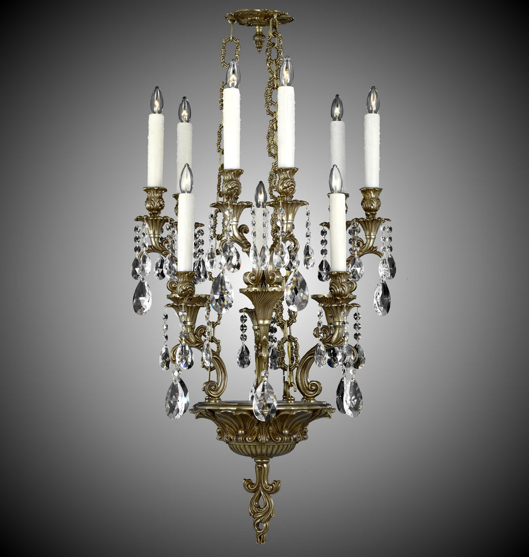American Brass & Crystal Blairsden CH9009-O-03G-PI Chandelier Light - French Gold Glossy