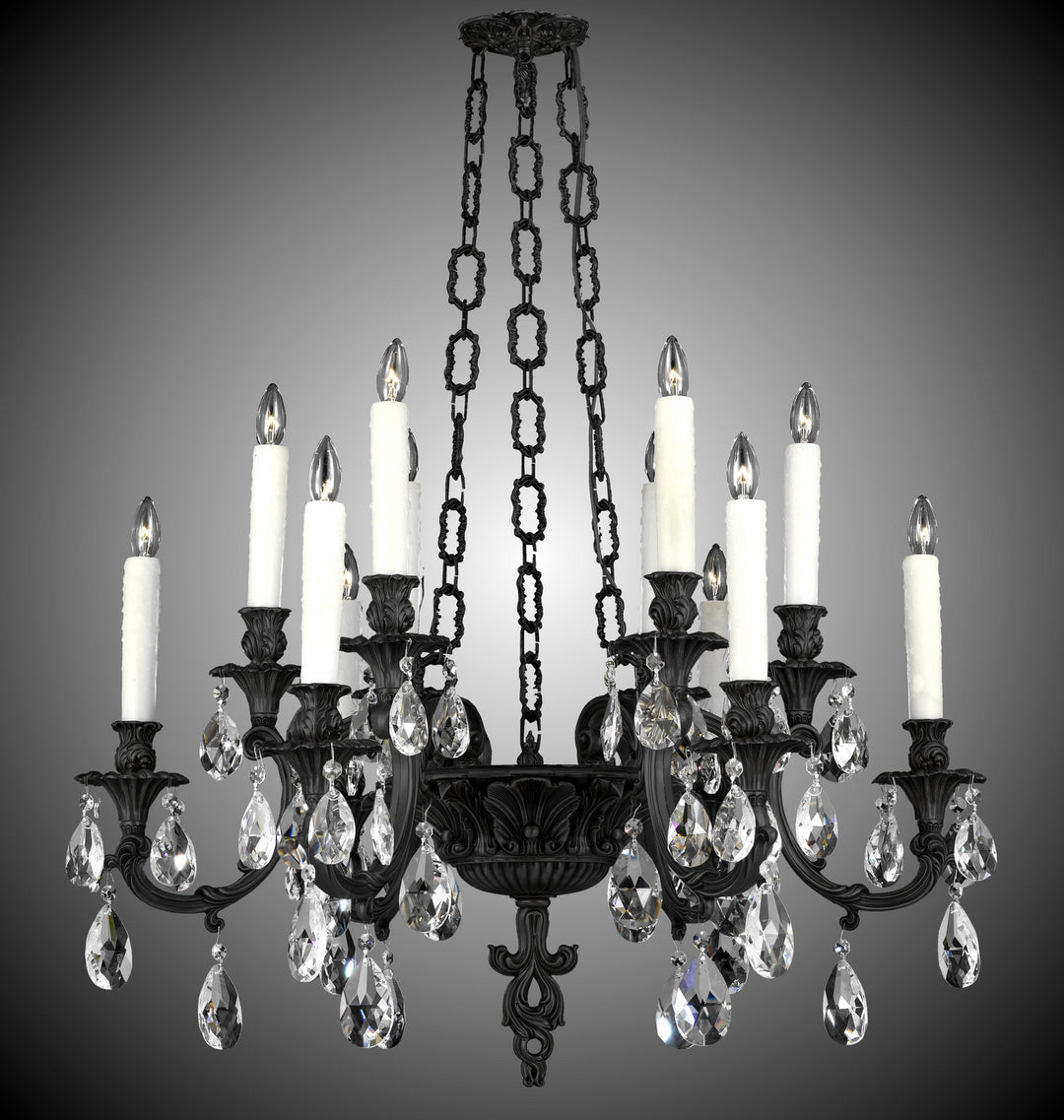 American Brass & Crystal Blairsden CH9015-O-05S-PI Chandelier Light - Old Bronze Satin
