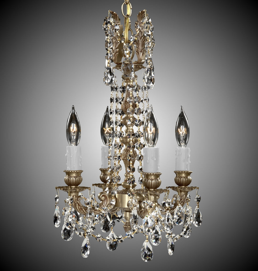 American Brass & Crystal Biella CH9210-O-03G-PI Chandelier Light - French Gold Glossy