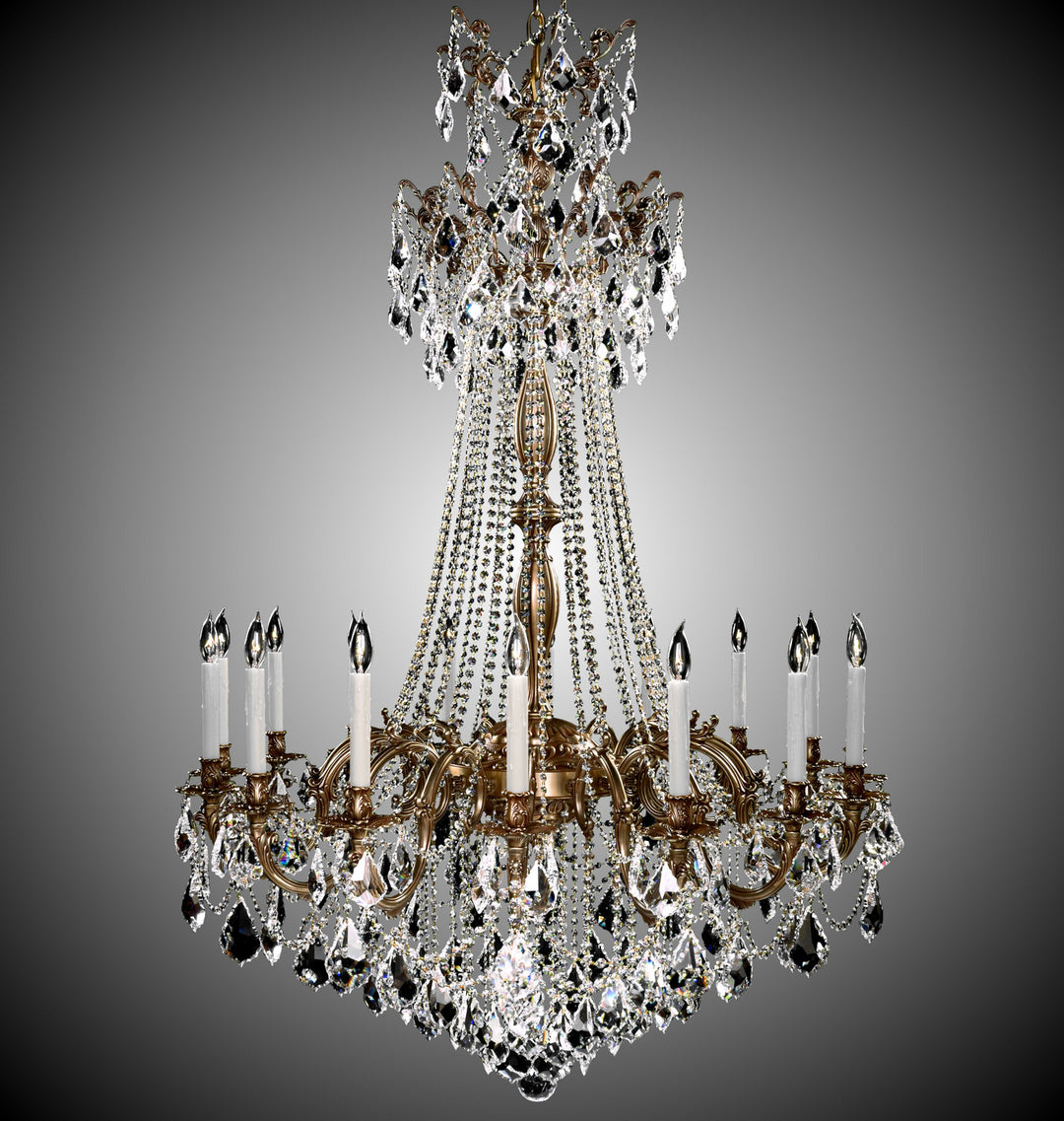 American Brass & Crystal Biella CH9278-A-03G-PI Chandelier Light - French Gold Glossy