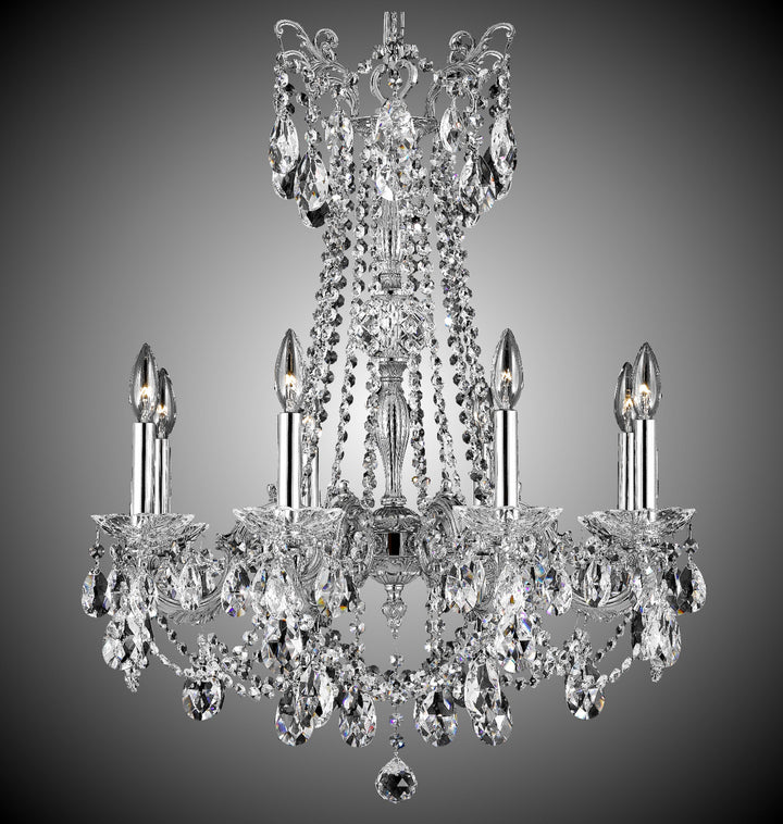 American Brass & Crystal Crystella CH9283-O-08G-ST Chandelier Light - Silver