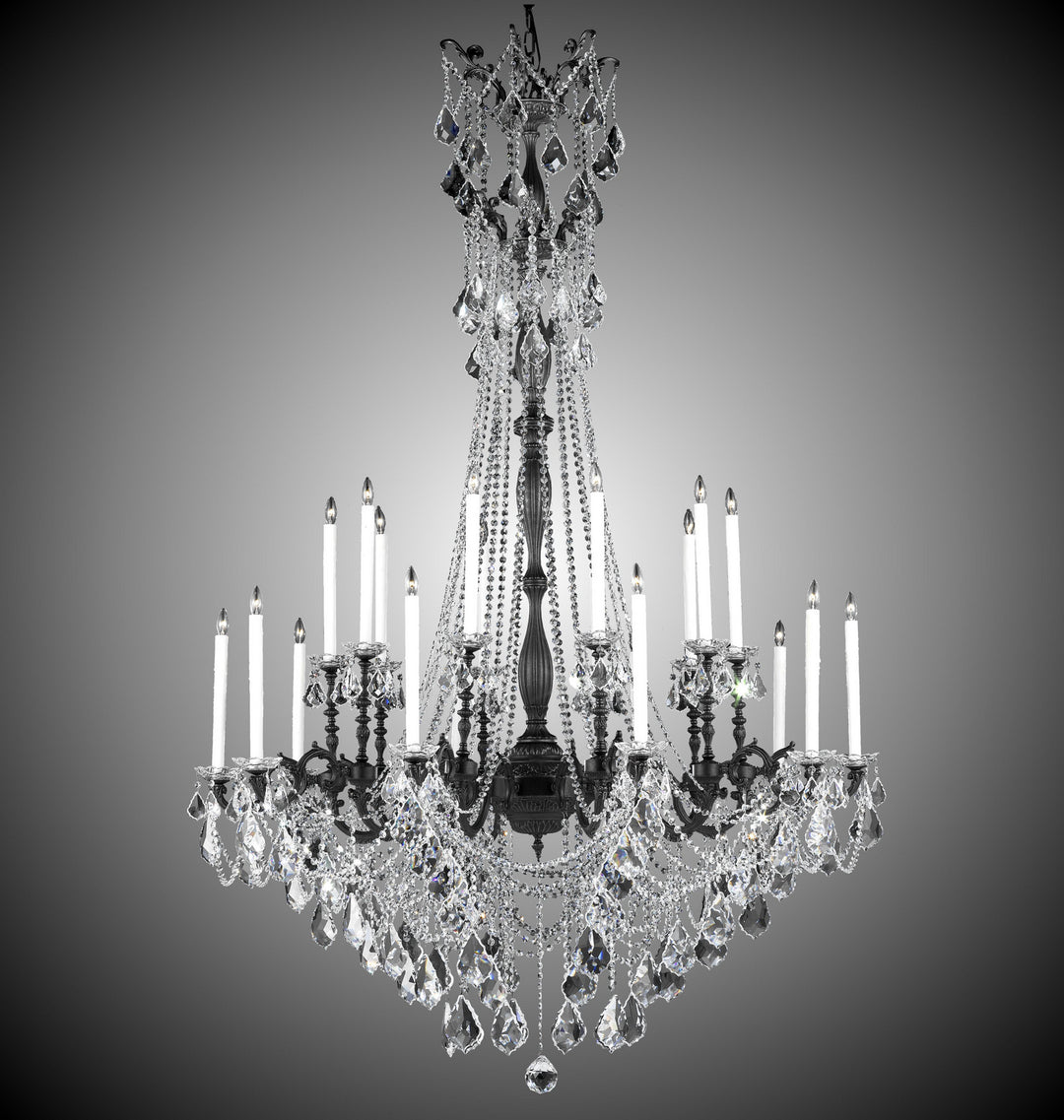 American Brass & Crystal Crystella CH9289-A-05S-PI Chandelier Light - Old Bronze Satin