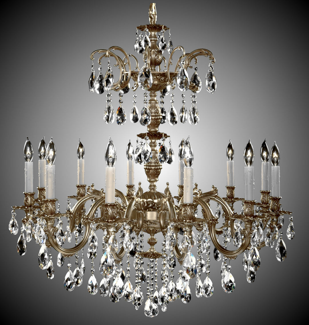 American Brass & Crystal Marlena CH9716-O-03G-PI Chandelier Light - French Gold Glossy