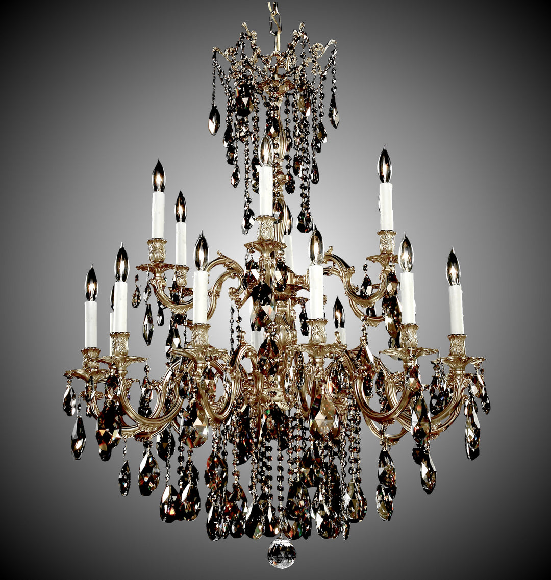 American Brass & Crystal Bellagio CH9824-OTK-16G-PI Chandelier Light - True Brass