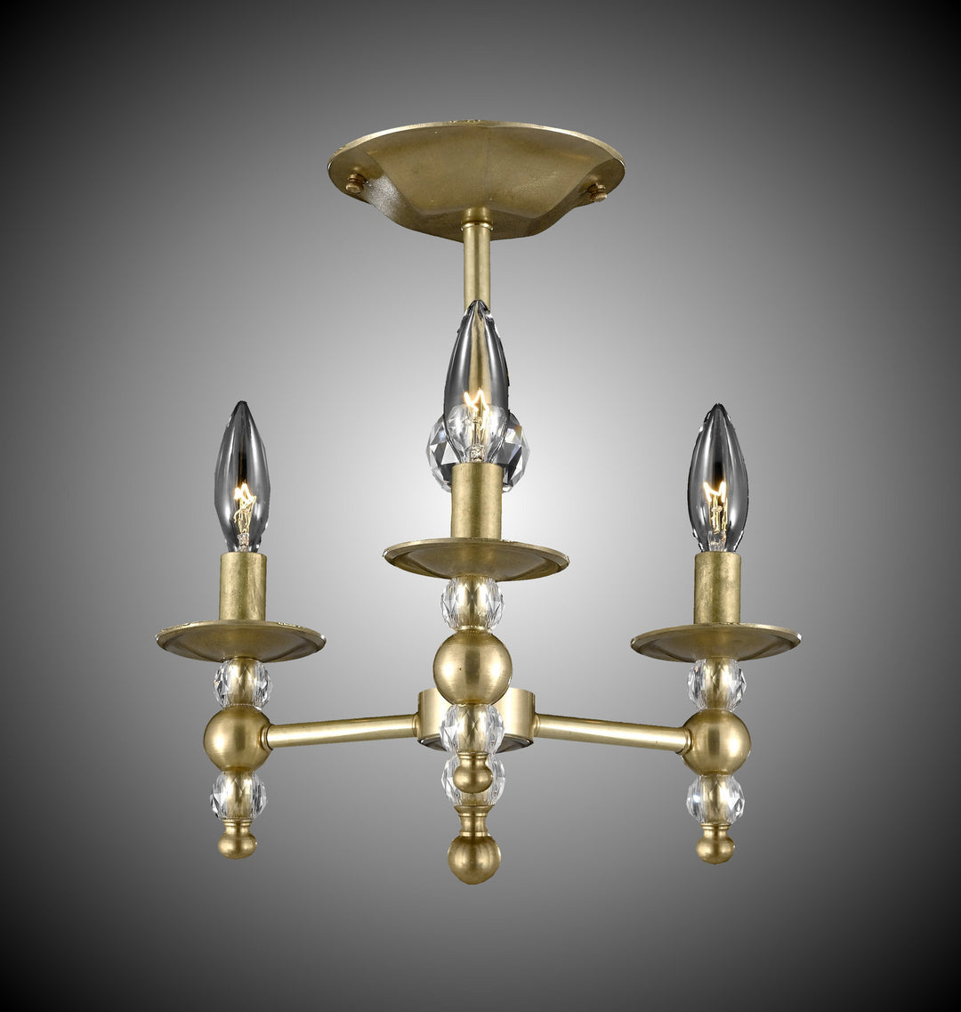 American Brass & Crystal Magro FM3241-36G-ST Ceiling Light - Old Brass