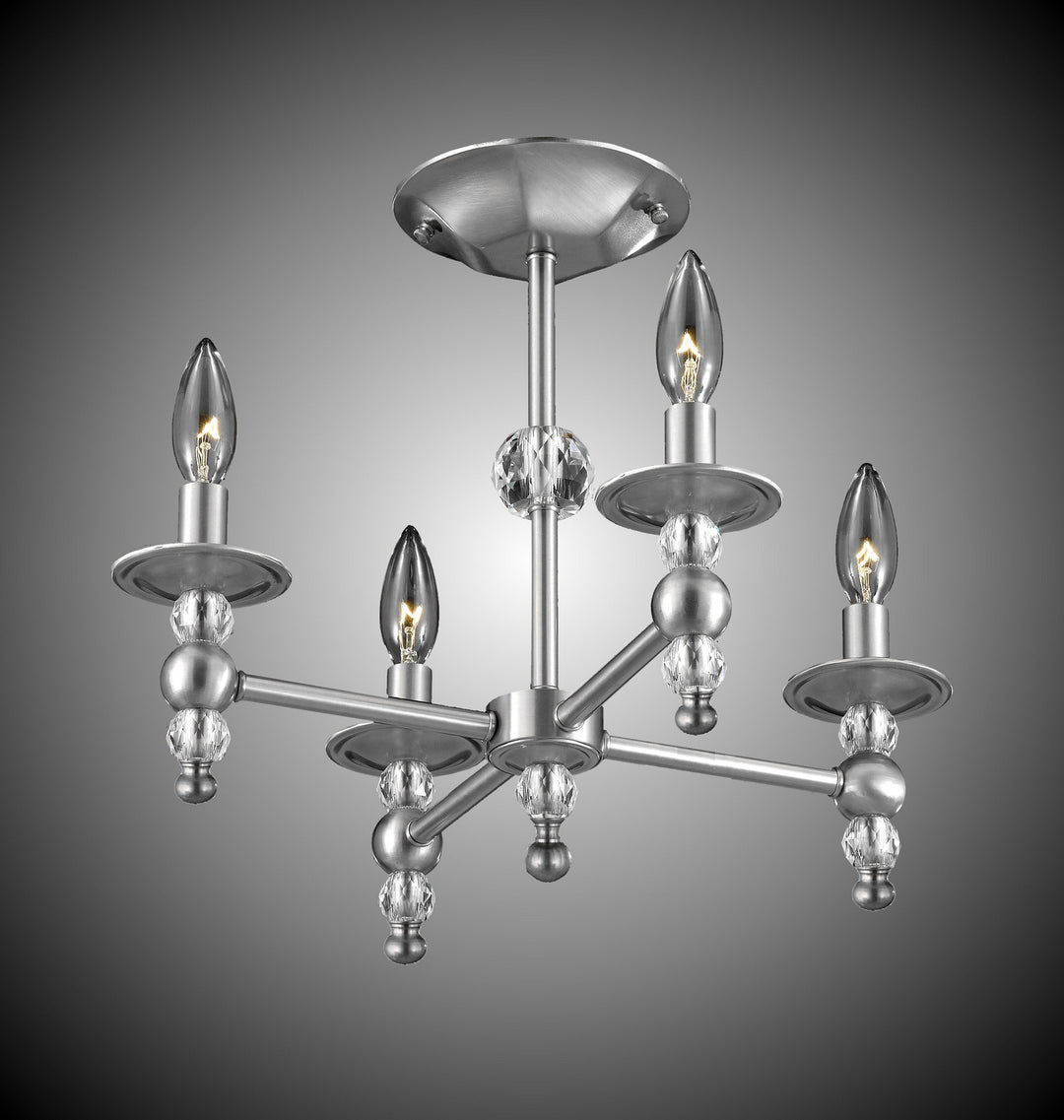 American Brass & Crystal Magro FM3242-37G-ST Ceiling Light - Pewter