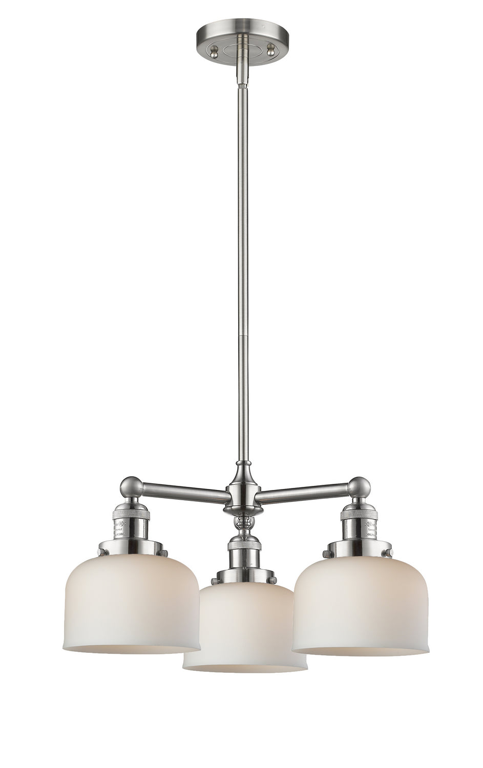 Innovations Franklin Restoration 207-SN-G71-LED Chandelier Light - Brushed Satin Nickel