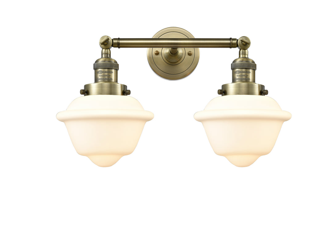 Innovations Franklin Restoration 208-AB-G531 Bath Vanity Light 17 in. wide - Antique Brass
