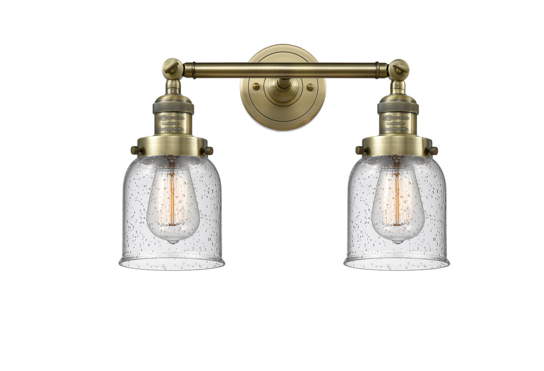 Innovations Franklin Restoration 208-AB-G54 Bath Vanity Light 16 in. wide - Antique Brass