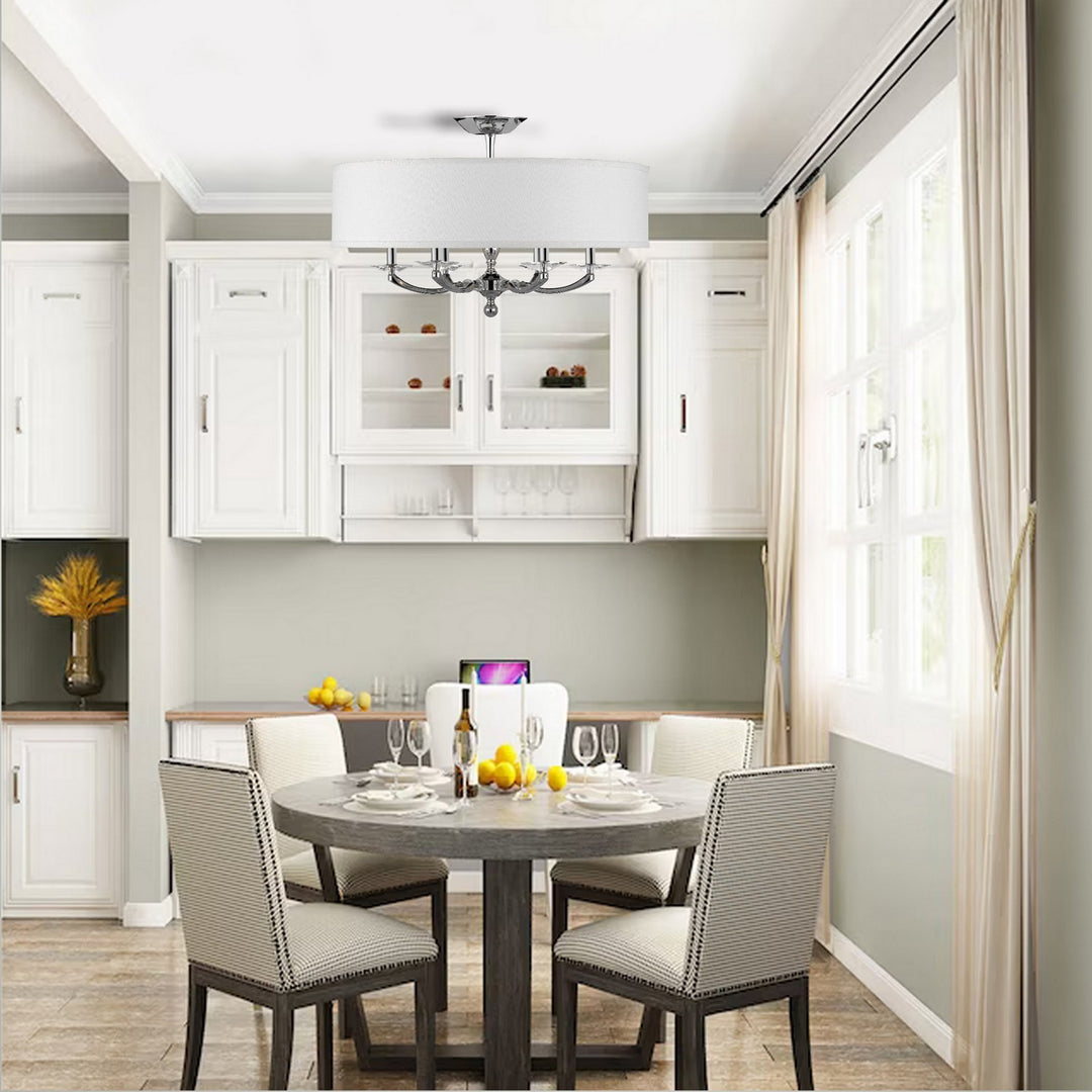 American Brass & Crystal Kensington FM5436-38G-ST-HL Ceiling Light - Polished Nickel