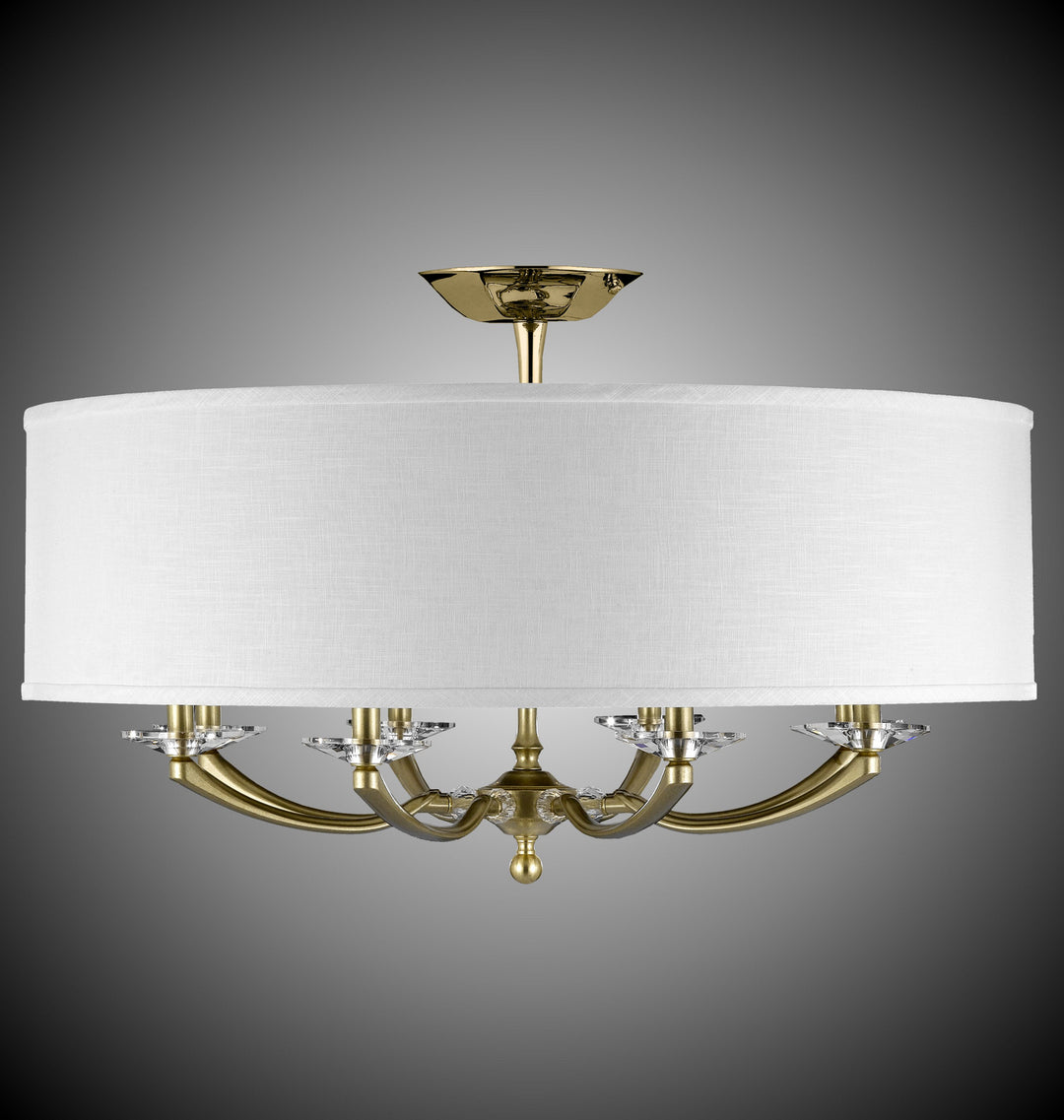 American Brass & Crystal Kensington FM5437-36G-ST-HL Ceiling Light - Old Brass