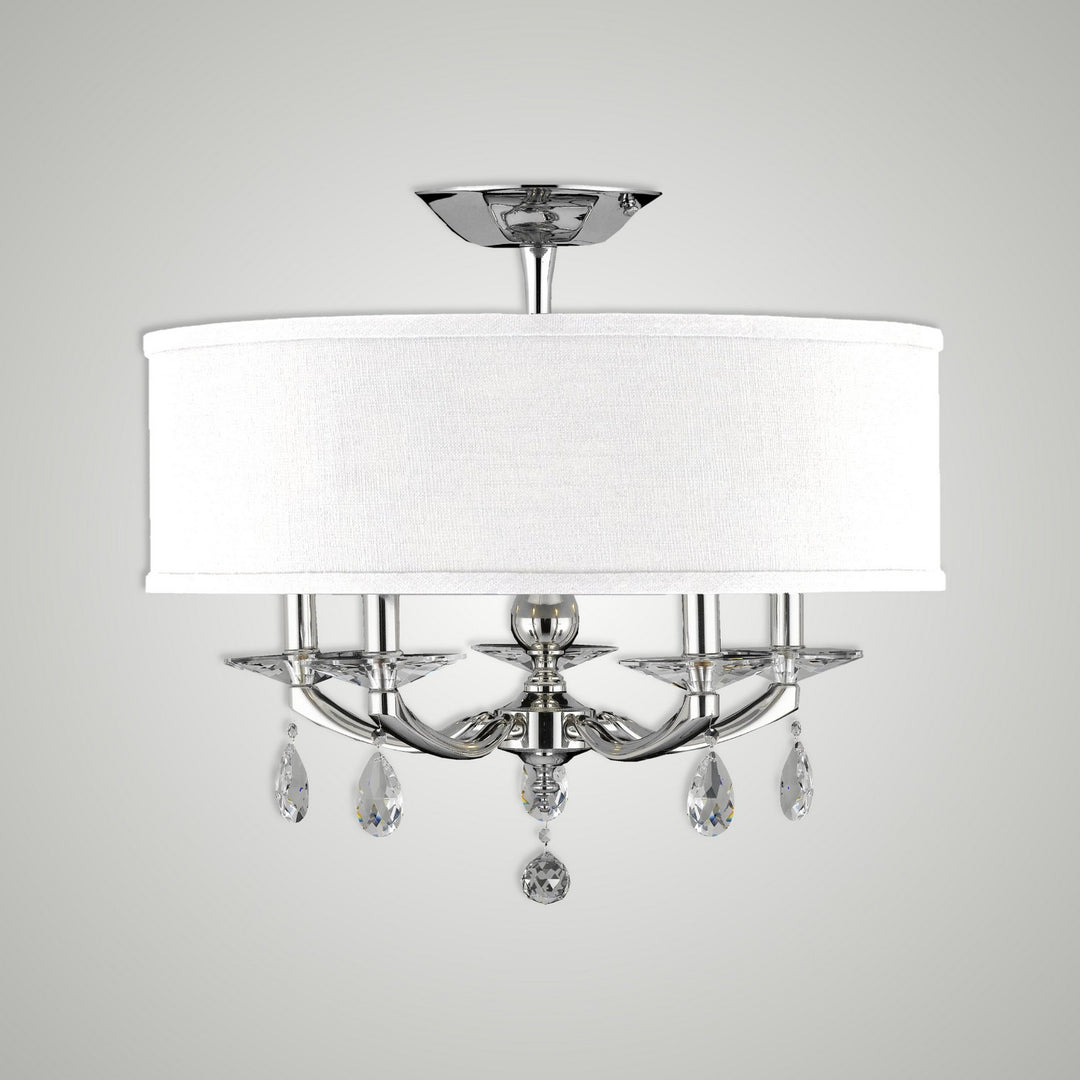 American Brass & Crystal Kensington FM5494-O-38G-ST-HL Ceiling Light - Polished Nickel