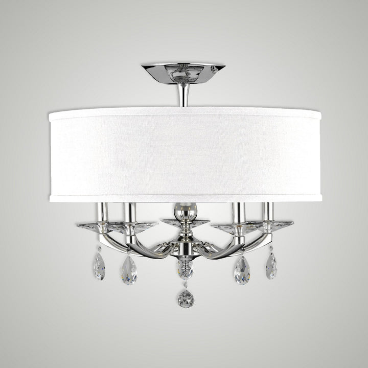 American Brass & Crystal Kensington FM5494-O-38G-ST-HL Ceiling Light - Polished Nickel