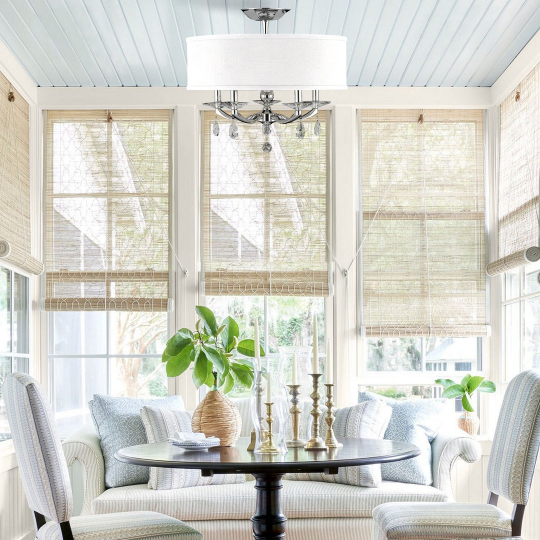 American Brass & Crystal Kensington FM5494-O-38G-ST-HL Ceiling Light - Polished Nickel