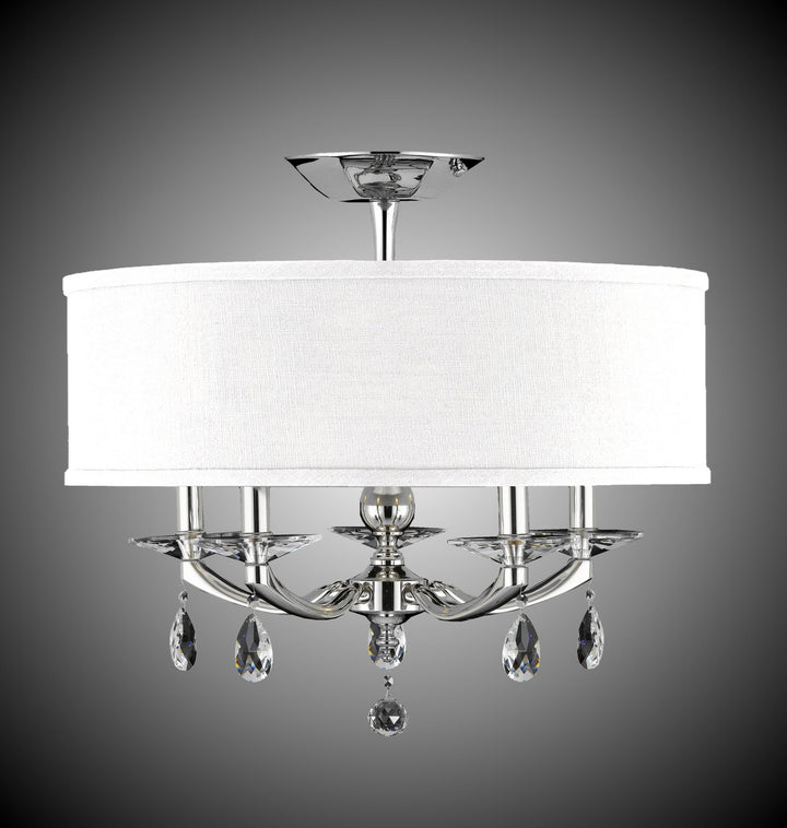 American Brass & Crystal Kensington FM5494-O-38G-ST-HL Ceiling Light - Polished Nickel
