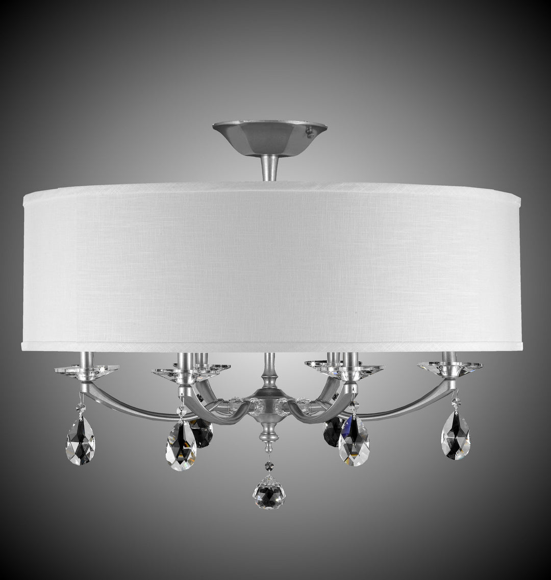 American Brass & Crystal Kensington FM5496-O-37G-ST-HL Ceiling Light - Pewter