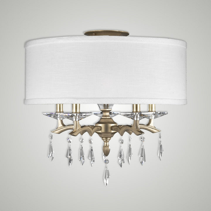 American Brass & Crystal Kaya FM5622-G-36G-ST-HL Ceiling Light - Old Brass